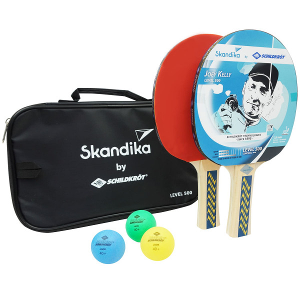 SKANDIKA Set de raquettes de ping-pong avec 3 balles