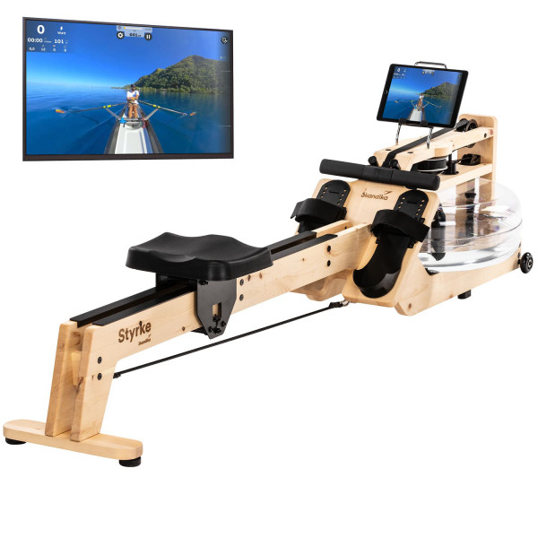 Rameur à eau Styrke Premium en bois de pin cembro - Fabriqué en Allemagne