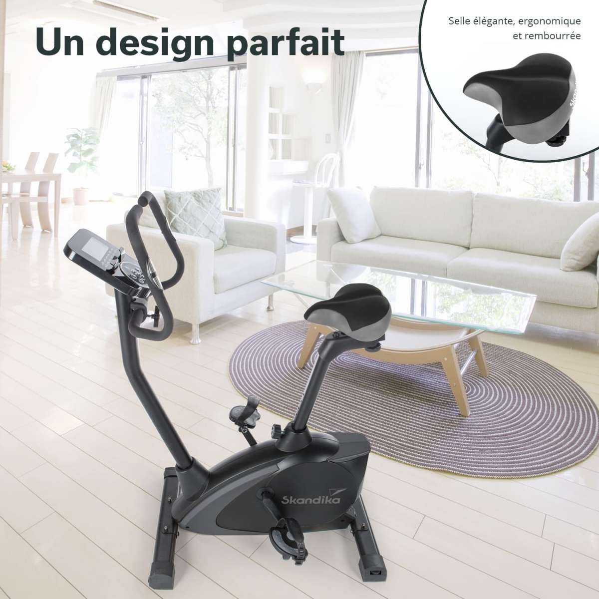 Vélo Fitness Bluetooth Vélo D'Appartement Connecté Skandika