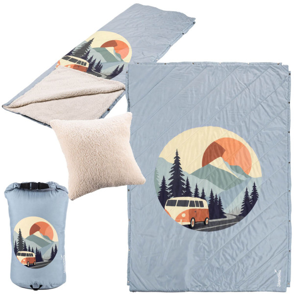 Couverture plaid de camping Liva 200×135 (avec fourrure de peluche)