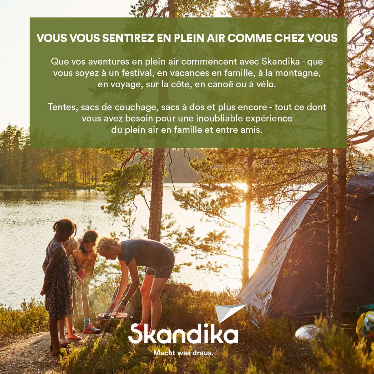 Tente Familiale Skandika Nordland Pour 4 Personnes - Tunnel, 580x320 Cm, Hauteur 2m, Très Étanche