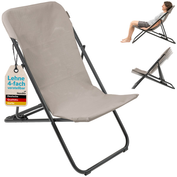 Chaise de camping Solmo (taupe)