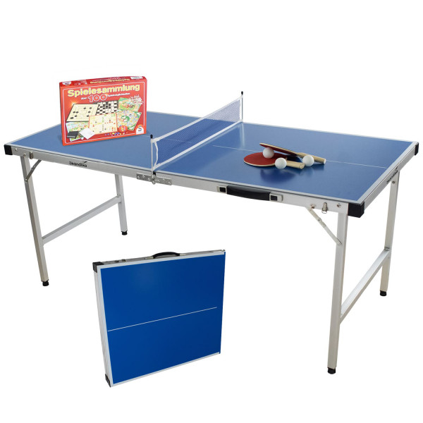 SKANDIKA Table ping pong enfants avec boîte collection de jeux